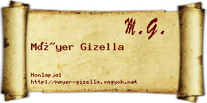 Máyer Gizella névjegykártya